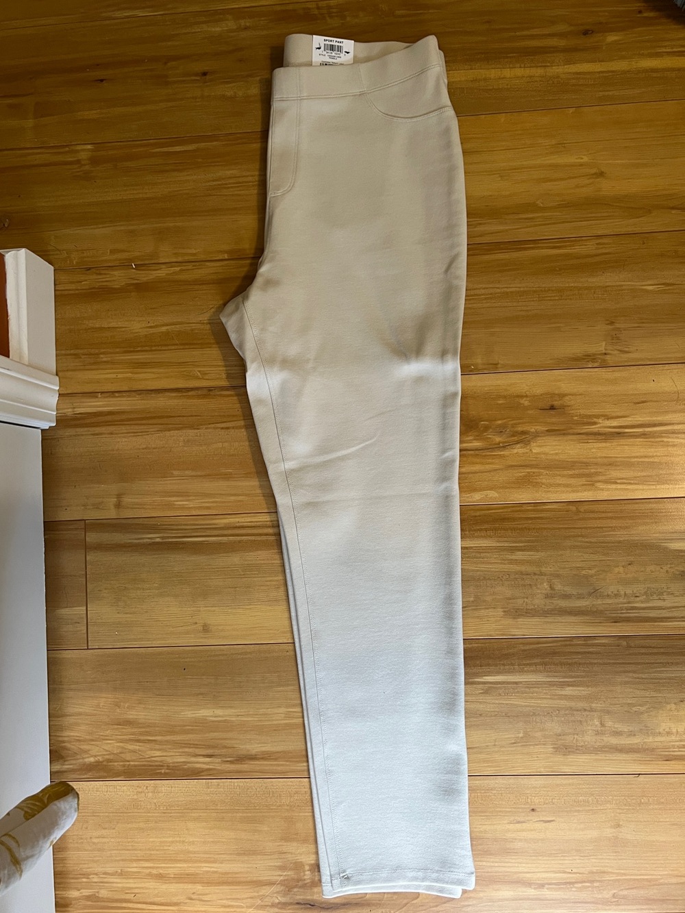 Karen Scott Light Cream Ponte Slim Trousers